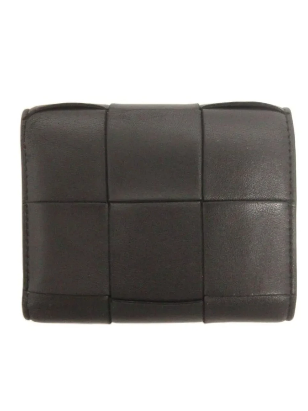 Bottega Veneta Cassette Trifold Wallet Braided Leather Black